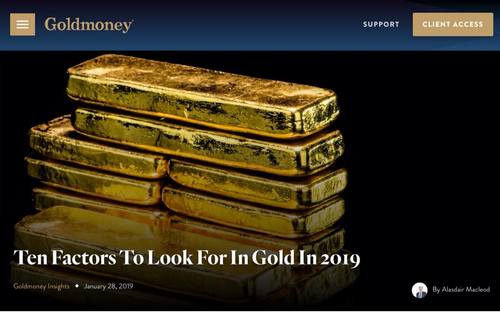 10 factors สำคัญที่จะมีผลต่อทองคำในปี 2019