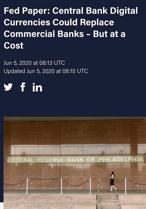"เงินดิจิตัลของธนาคารกลาง จะทำให้ธนาคารพานิชย์สูญพันธุ์ ?"