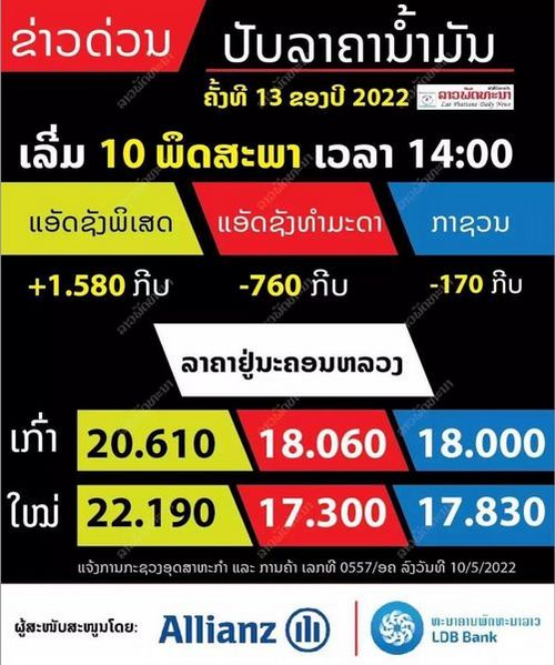 ลาวเจอวิกฤตพลังงาน "น้ำมันหมดประเทศ"