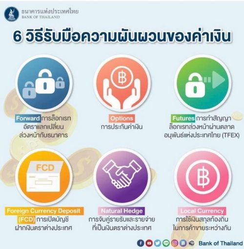 ธปท. แนะ 6 วิธีบริหารความเสี่ยงค่าเงินผันผวน